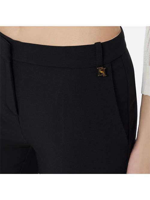 Pantaloni in crêpe leggero con logo charm ELISABETTA FRANCHI | PA16661E2/110